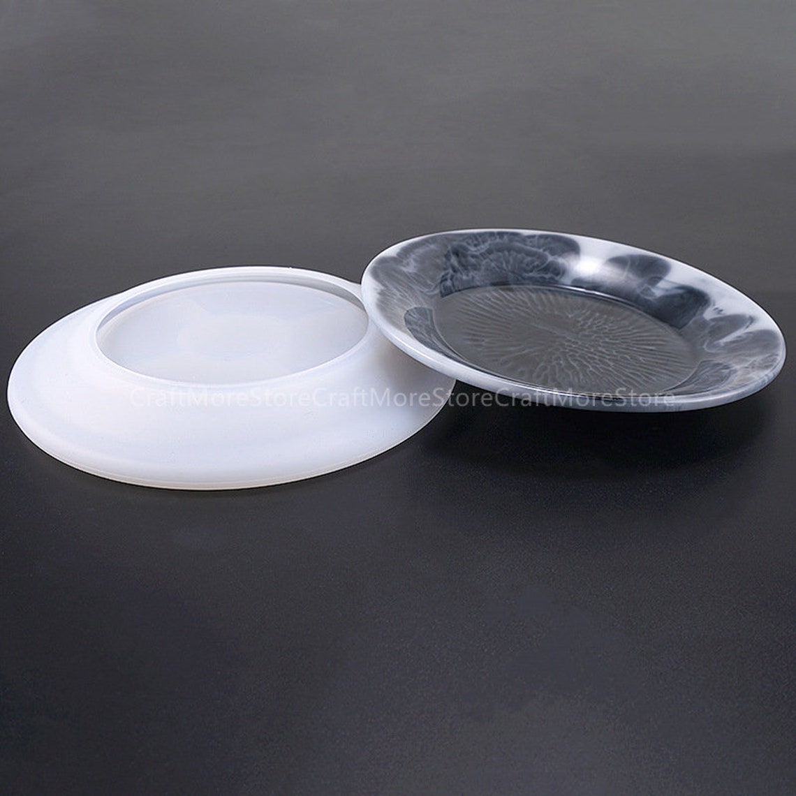 Round flat plate silicone mold for Home Decorationdish resin Etsy