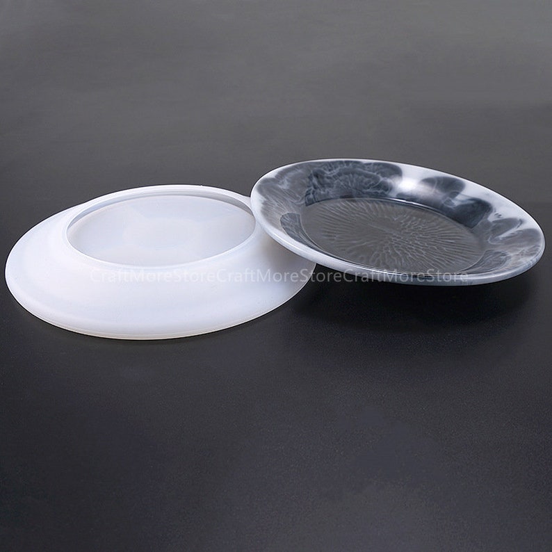 Round flat plate silicone mold for Home Decorationdish resin Etsy