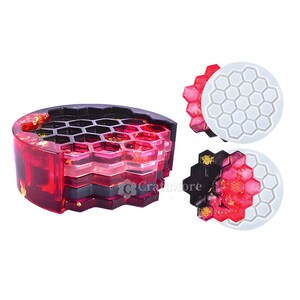 Honeycomb Coaster Resin Molds-Silicone Coaster Mold-Creative Beehive Storage Box Mold for Coaster-Concrete Cement Plaster Cup Mat Mould