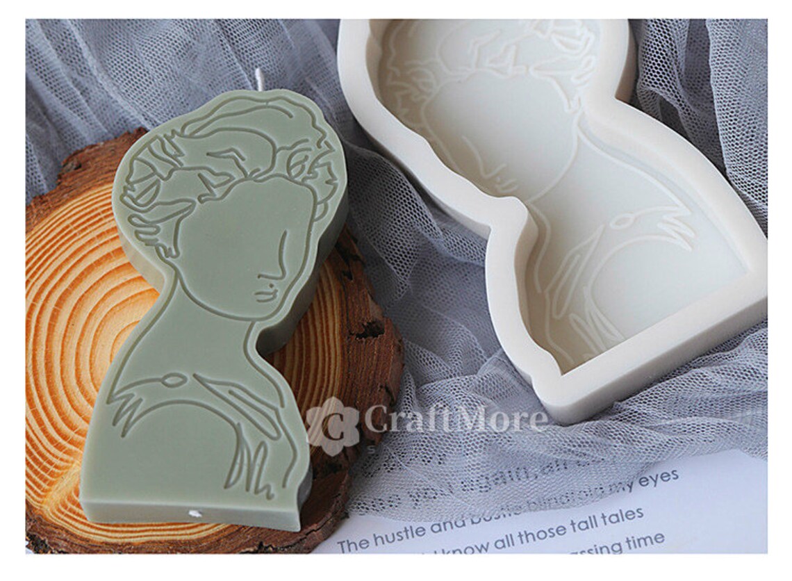 Female stick figure candle moldWoman upper body silicone Etsy