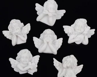 Seven Hole Music Angel Molds for Plaster diy Baroque Mini Angel Baby Aroma Gypsum Crafts Mobile Phone Epoxy mold Decor Silicone Mold