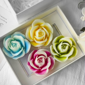 3D rose silicone mold-rose flower candle mold-scented candle mold-flower ornament plaster mold-rose diffuser stone mold-chocolate/candy mold