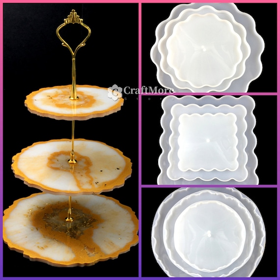 Fruit Bowl Mold Round Epoxy Resin Dish Plate Decorative Tray Silicone Mould  DIY