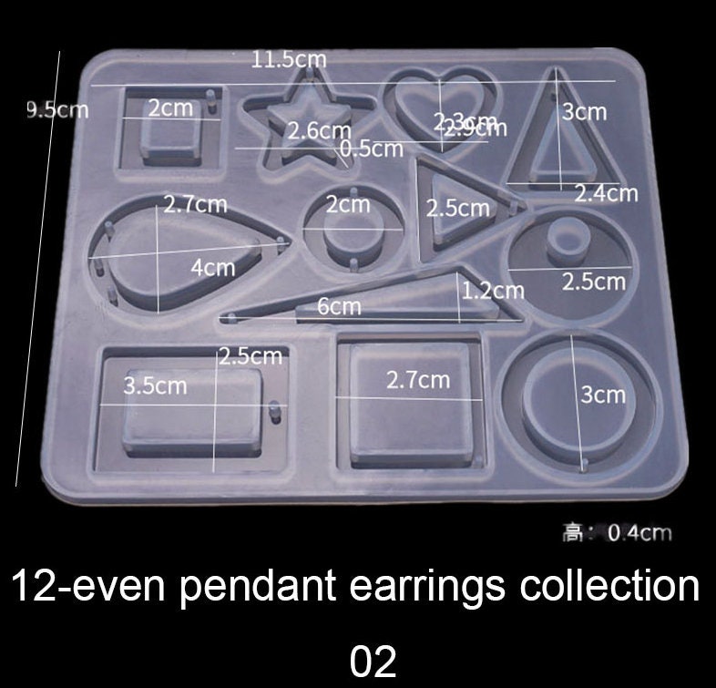 3 Styles Jewelry Pendant Silicone Mold Resin Pendant Mold With Hole ...