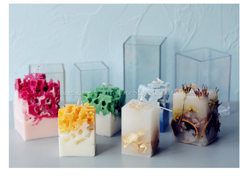 4 styles Square cylinder Candle MoldAcrylic candle MoldCandle molds