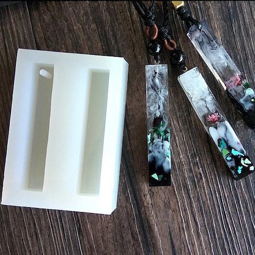 Crystal Cylinder Silicone Mold for Pendant Diy rectangle Etsy