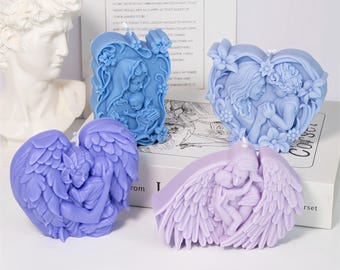 Mother and Child Soap Silicone Mold-Virgin Mary/Angel Soap Mold-DIY Fragrance Essential Oil Soap Mold-Handmade Soap Mold-Diffuser Stone Mold