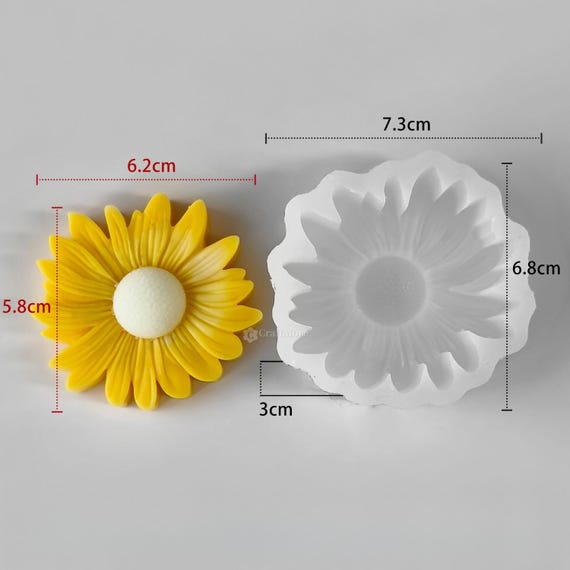Stampi In Silicone Per Fiori - Margherita Rosa E Crisantemo | Per Fondente, Cioccolato, Resina, Sapone E Cubetti Di Ghiaccio - 4