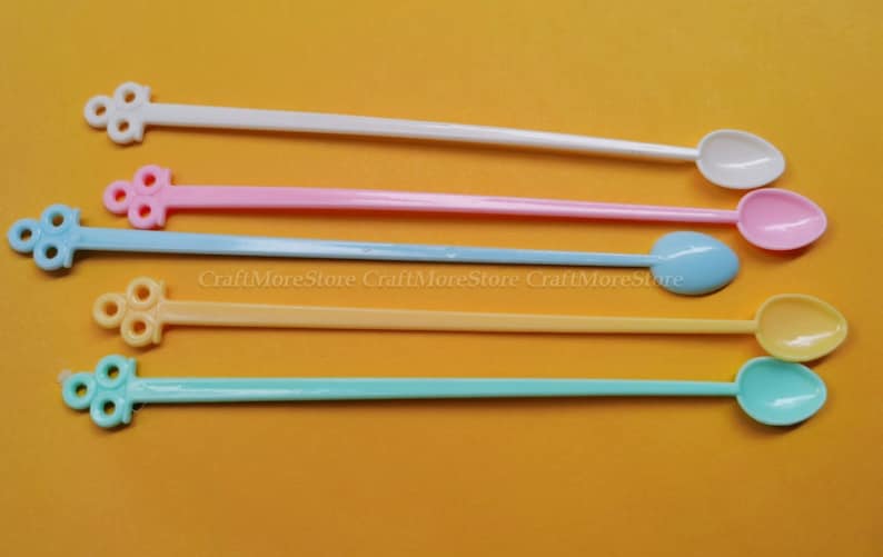 Colorful long handle small spoonStirring spoon for resin Etsy