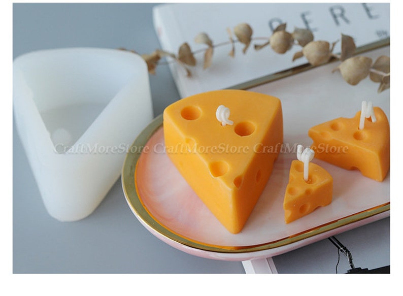 3D cheese candle mold-Silicone candle Mold-Candle molds for beewax-Aromatherapy candle mold-Aroma stone mould-Silicon baking chocolate mold