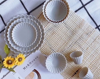 7 styles Mini Dish Silicone Mold-Miniature Bowl Cup Resin Mold-Dollhouse Tableware Plate Mold-Mini Food Toy Mold for Resin Dollhouse DIY