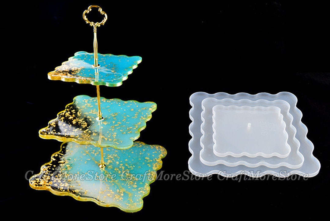 Three Layer Fruit Tray Silicone Mold-flower Edge Pastry Tray Mold