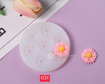 6-teiliges Silikon-Formen-Set Für Blumen Aus Fondant, Schokolade, Harz - Gänseblümchen, Rose, Sonnenblume Etc.