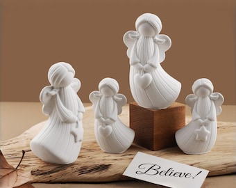 Cute Girl Ornament Silicone Mold-Simple Angel Girl Candle Mold-Concrete/Plaster/Epoxy Resin Angel Mold-Mold for Home Christmas Decor DIY