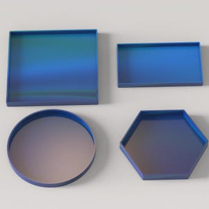 Large Tray Silicone Mold-Round/Hexagon/Rectangle/Square Plate Base Tray Resin Mold-Jewelry Storage Tray Mold-Jesmonite Concrete Tray Mold