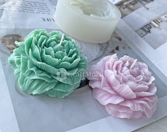 Peony Flower candle mold-Flower silicone mold-Scented Plaster Flower mold-Flower fondant Candy Chocolate mold-Food grade mold-Soap Mold