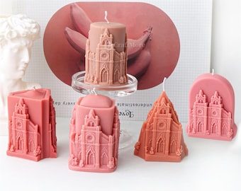 Church House Silicone Mold-castle Candle Mold-scented Candle Mold