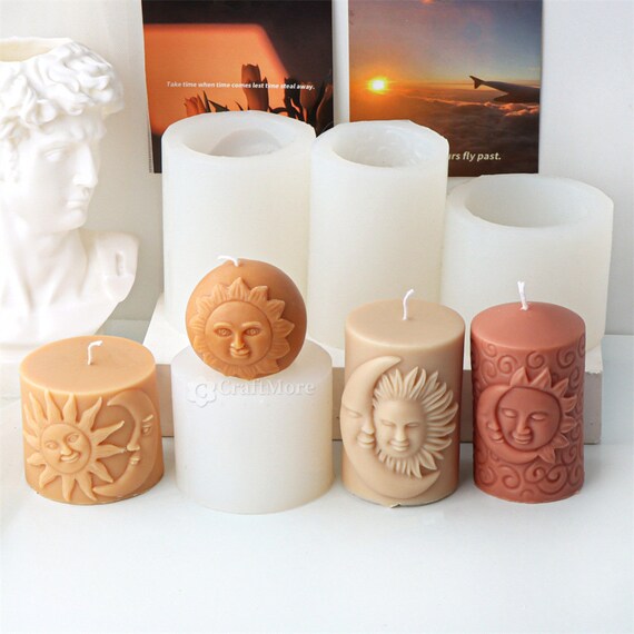 Moon Face Silicone Candle Mold – DIY Soap Mold, Candle Making, Unbranded Creative Design