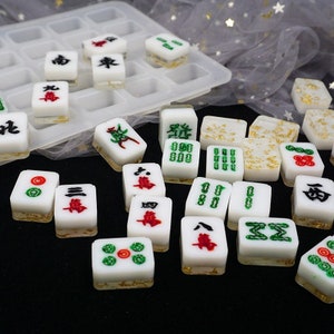 Mahjong Silicone Mold-Mahjong Tiles Resin Mold-Silicone Mahjong Mold-Mahjong Game Resin Mold-Epoxy Resin Mahjong Mould-Mahjong Resin Art
