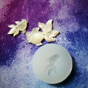 Cute goldfish Silicone Mold  -  pretty goldfish Mold - fish shape resin mold - resin mould for Home Decoration - craft supplies
