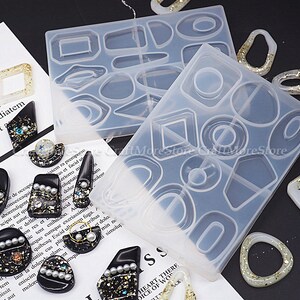 Irregular pendant silicone mold-Geometric resin pendant mold-Multi Style Necklace Pendant resin molds-Eardrop silicon mold-Pendant diy mould
