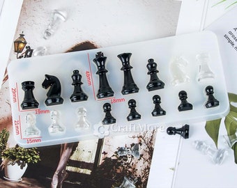 Set 9 Stampi In Silicone Per Scacchi | Per Resina Epossidica | Fai Da Te | HOINCO - Foto 2