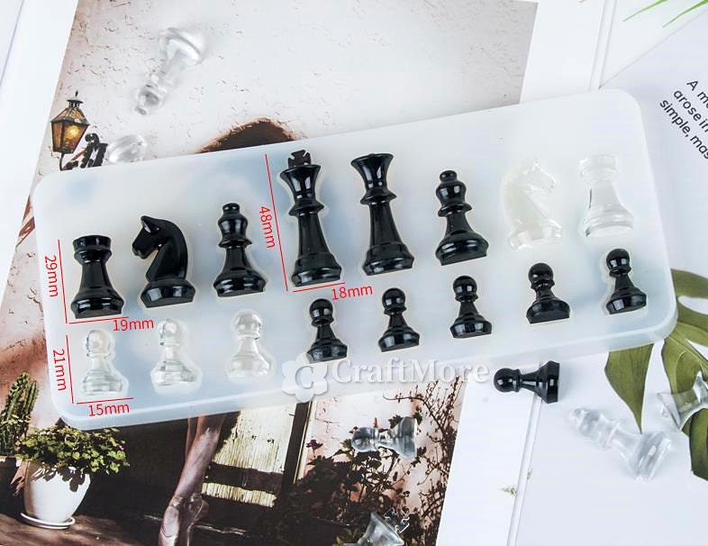 Stampini In Silicone Per Resina AIFUDA - Scacchiera, Pedine E Scacchi, Per Progetti Epossidici - Foto 8