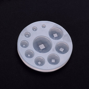 Round Gemstone Silicone Mold for jewelry diy - Cutting surface cameo patch resin mold  - home decoration - Pendant crafts - craft supplies
