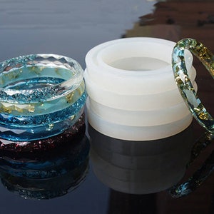 Diamond cut surface bangle Silicone Mold for diy - round bracelet epoxy resin mold - wristband crafts - for Jewelry Making - craft supplies