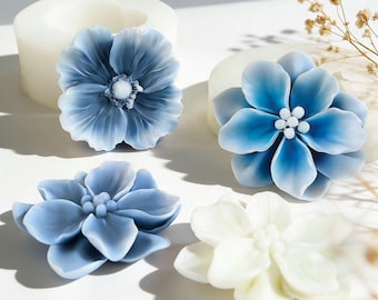 3D Flower Silicone Molds-Flower Candle Molds-Epoxy Resin Camellia Molds-Concrete/Plaster Flower Ornaments/Diffuser Stone Molds-Resin Crafts