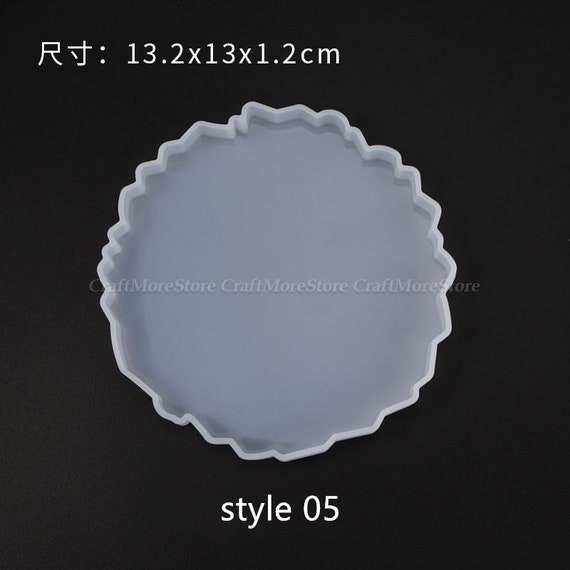 6-Cavity Silicone Coaster Mold - Resin Molds For DIY Epoxy Crafts, 33x22cm-1040793