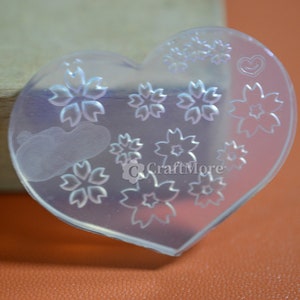 Kirschblüten Silikonform für Nailart DIY Nagel Dekoration Harz Formen Epoxid Nagel Patches Herstellungswerkzeuge Form Kristall Nagel Aufkleber Form