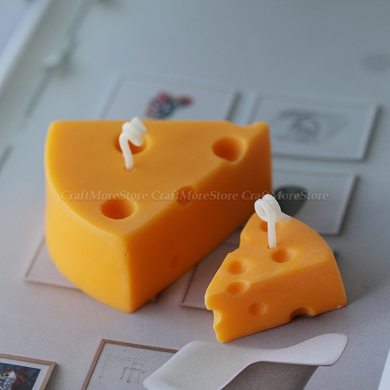 3D cheese candle mold-Silicone candle Mold-Candle molds for beewax-Aromatherapy candle mold-Aroma stone mould-Silicon baking chocolate mold