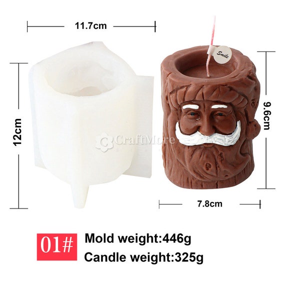 2 Stück Weihnachtsmann Silikonformen - 3D Wichtel Gießformen Für Kerzen & Seifen