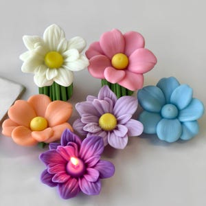 2 styles flower candle silicone mold-3D flower candle mold-scented candle mold-flower concrete mold-DIY diffuser stone mold-Flower soap mold