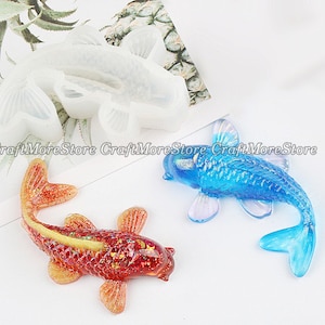 3D silicone Koi mold-Crystal fish resin molds-Koi silicon mold-Resin jewelry pendant mold-Fish Chocolate mold-Fondant mold-Home Decoration