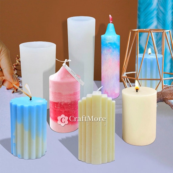 Candle Mold Mould New Plastic Heart Candle Making DIY Pillar Supplies