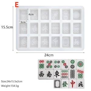 Mahjong Silicone Molds-Epoxy Mahjong Tiles Resin Mold-Silicone Mahjong Mold-Board Game Resin Mold-Epoxy Resin Mahjong Mould-Mahjong Mold image 7