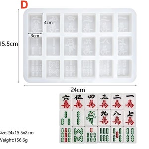 Mahjong Silicone Molds-Epoxy Mahjong Tiles Resin Mold-Silicone Mahjong Mold-Board Game Resin Mold-Epoxy Resin Mahjong Mould-Mahjong Mold image 6