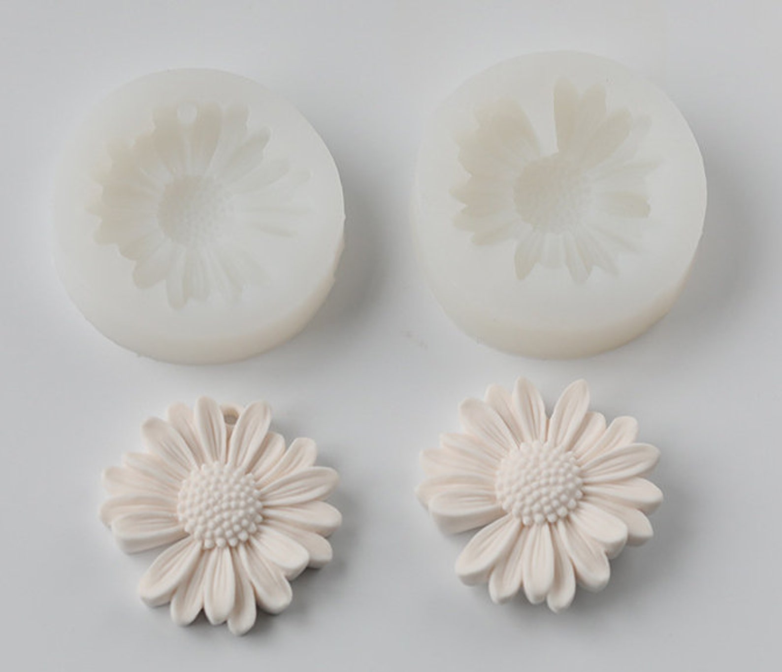 2 Styles Daisy Silicone Moldflower Resin Moldsdaisy Flower Etsy UK