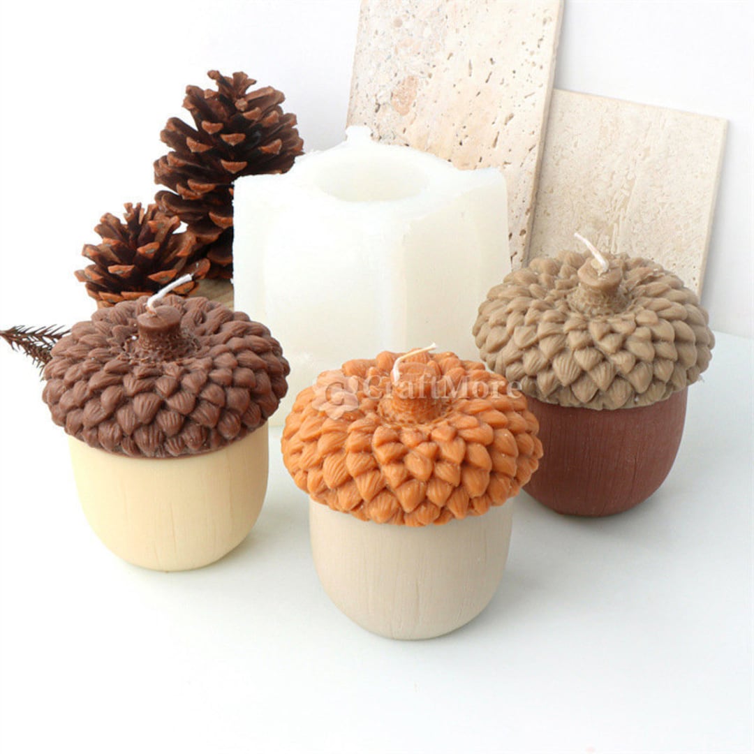 Big Acorn Silicone Candle Moldbeeswax Candle Moldscented Candle Moldcute Acorn Candle Mold