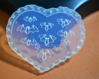 Halloween Vampire Bat Resin Nail Art Molds-Silicone Mold for Nail Decoration DIY Manicure tools Nail Patches Mold Crystal Nail Sticker Mold