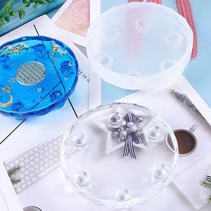 Round small table Silicone Mold for Home Decoration - Round face epoxy resin mold - for household products Making - craft supplies