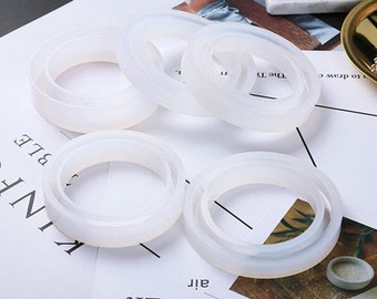 Rund armbandssilikonform för gör-det-själv - modearmband epoxihartsform - armbandspyssel - för smyckestillverkning - hantverksmaterial