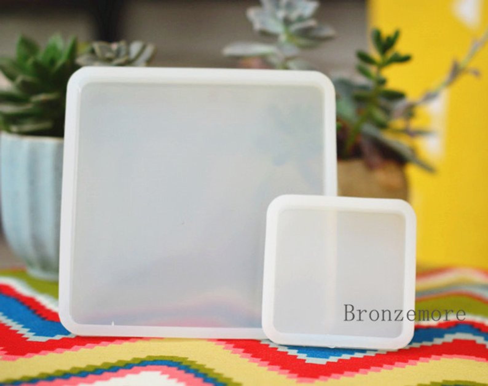 10cm/5cm Silicone Coaster Mold square Coaster Resin Mold Etsy