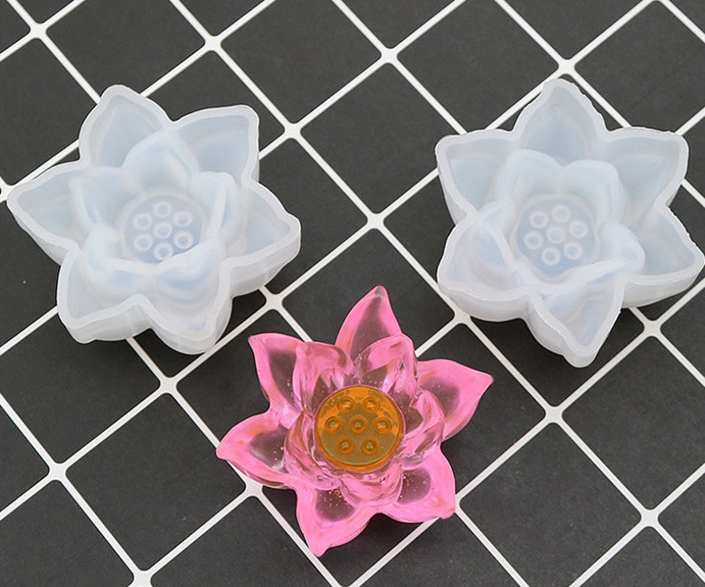 Lotus silicone mold Flower resin mold pendant mold craft Etsy
