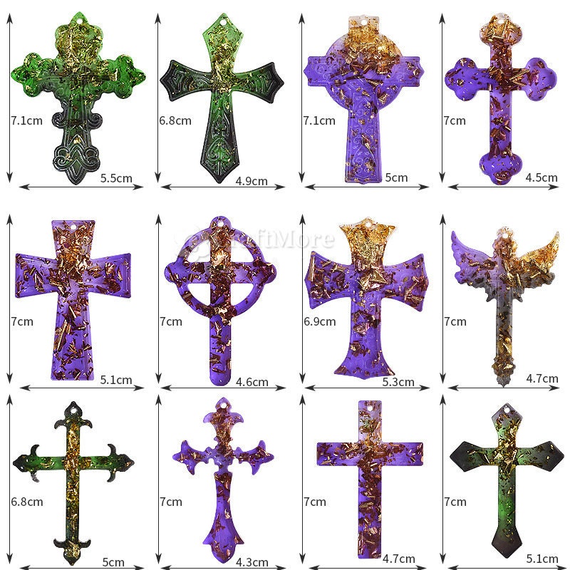 Blaue Silikonform Für Kreuz-Anhänger – Perfekt Für Harz-Schmuck & DIY-Projekte