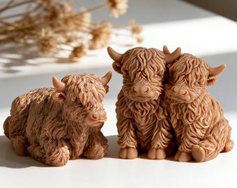 Yak silicone mold-Highland cow candle mold-Cute animal mold-Silicone mold for plaster/concrete/epoxy resin ornament DIY-Scented candle mold