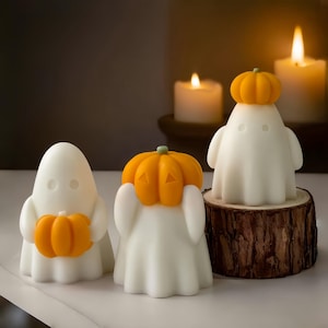 Halloween candle silicone mold-ghost candle mold-scented candle mold-pumpkin head/ghost ornaments plaster/concrete/resin mold-DIY Home decor