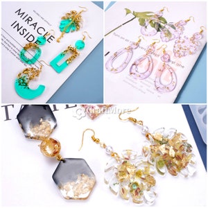 3 styles Fashion earring resin mold-silicone earring mold-leaf pendant silicone mold-earring pendant mold-jewelry pendant mold